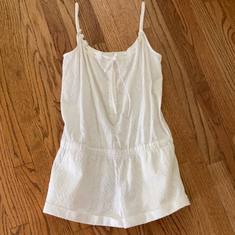Eliot white cotton romper